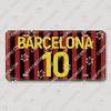 Football Club License Plate Tin Signs Retro Barcelona Milan Manchester Metal Poster Garage Bar Club Home Wall Decor