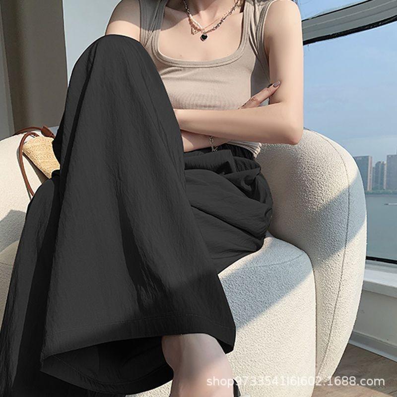 Customized wholesale Yamamoto pants summer versatile women s pants thin high waist drape loose straight casual pants thin women s pants S