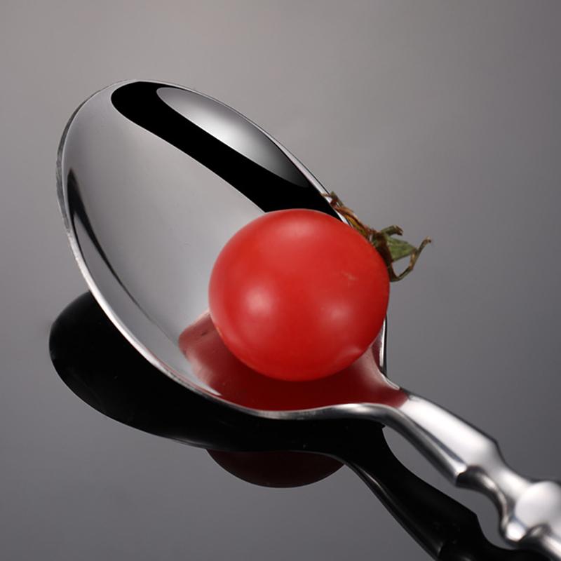 Western Stainless Steel Cutlery Set Wooden Handle Dining Knife Fork Tea Spoon Tableware Set Kitchen Dinnerware