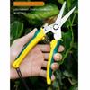 Stainless Steel Pruning Shears Ergonomic Handle Safe Lock Garden Pruner Shock Absorbing Non-slip Tree Branch Trimmer