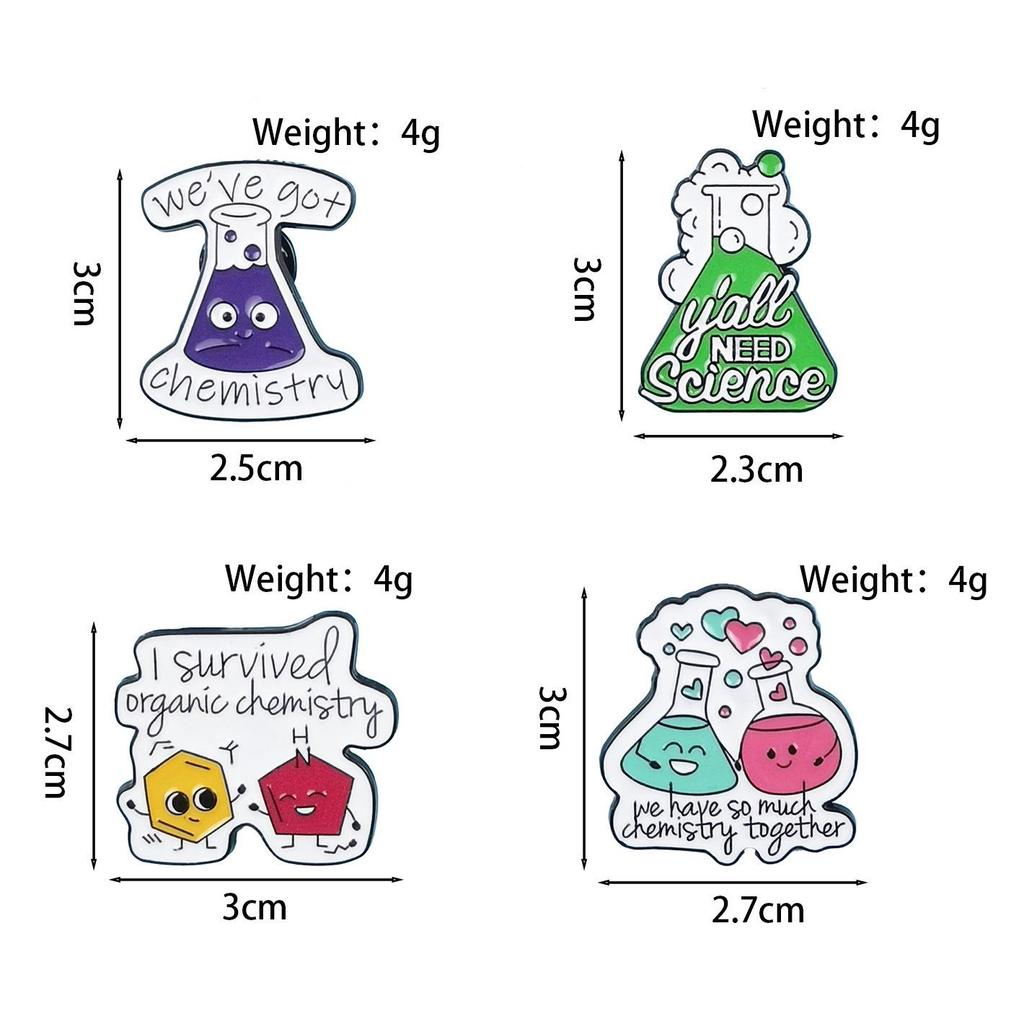 Cute Atom Cartoon Brooch: Drip Oil Alloy Badge for Student Backpacks, Jewelry, and Accessories