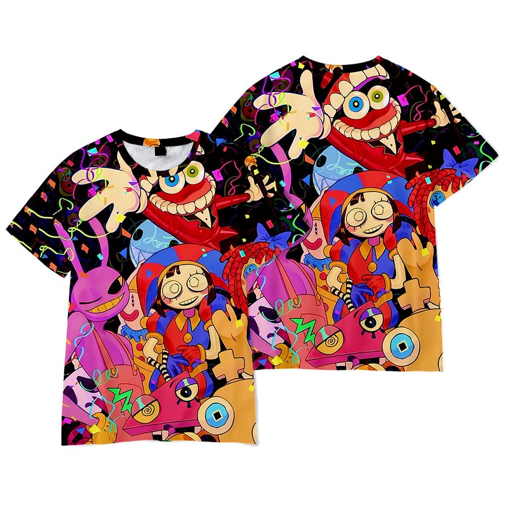 Funny Cartoon The Amazing Digital Circus T Shirt Cool Men's Tshirt O Neck Casual Unisex Streetwear Anime Fashion Tee Camisetas Ropa Hombre