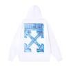 1237 Off-White 2025 Autumn and Winter New OW Three-dimensional Square Arrow Pattern Men's and Women's Hooded Sweatshirt
