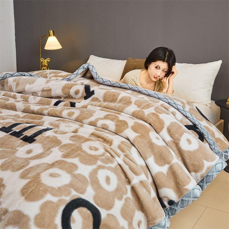G5Z Winter Thickened Flannel Blanket – Coral Warm Single Dorm Bed Sheet Blanket
