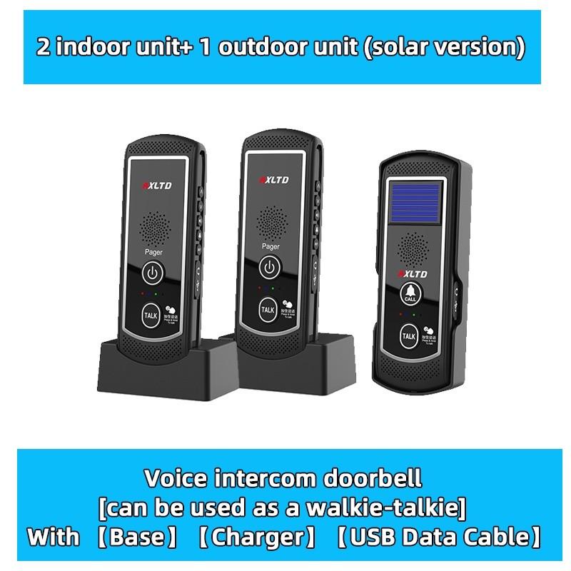 1-3 km 16 Channels Range Solar Voice Wireless Doorbell Waterproof Electronic Intercom System Doorbell Home Voice Intercom Device