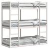 VidaXL Lit superposé triple blanc 90x190 cm bois de pin massif, lit superposé à trois couchettes, lit mezzanine 3284258