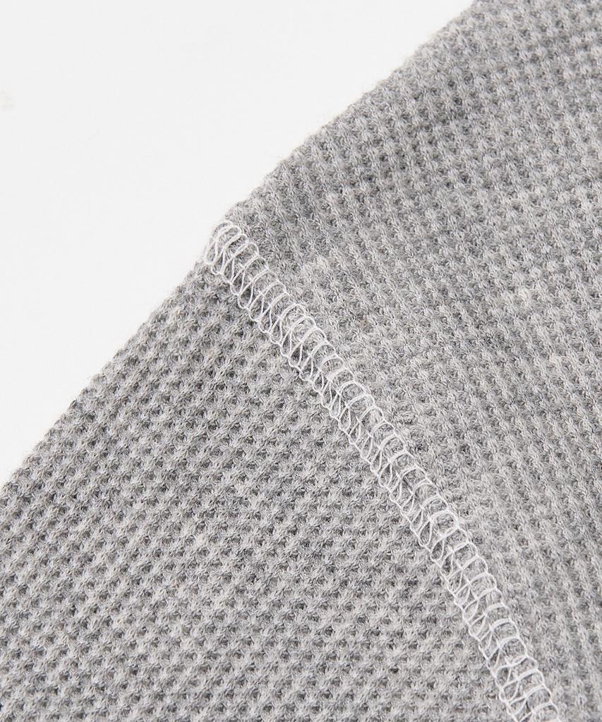 KAFFEE Stitch Waffel Langarm (grau)