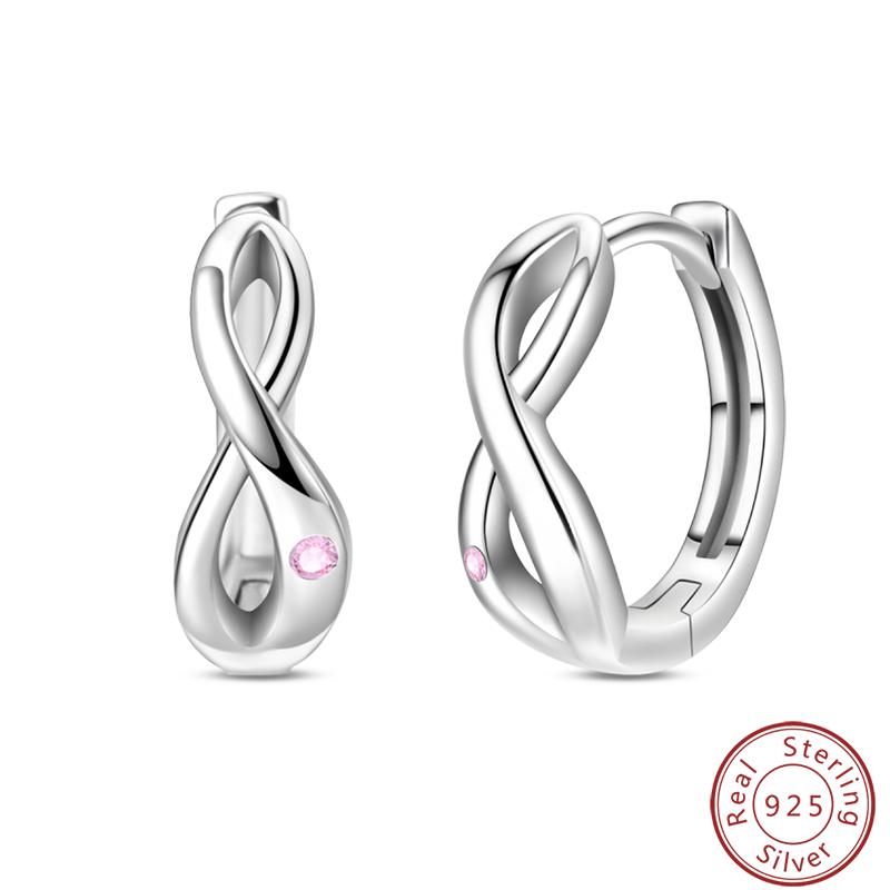 New Sweet 925 Silver Women's Princess Powder Gemstone Blue Kind Bow Design Earrings Fit Party Exquisite Jewelry Gifts