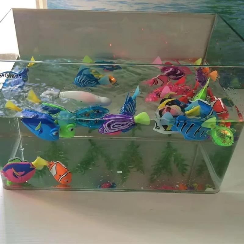 Cat Toy LED Sensing Interactive Swimming Robot Mermaid Toy Glowing Electric Fish Kitten Hunting Instinct Pet Supplies