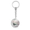 Japanese Wave Ukiyo-e Art Double-Sided Rotating Keychain Pendant
