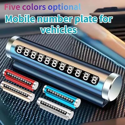 Metal Araba Geçici Park Kartı Evrensel Döndür Telefon Numarası Plaka Alüminyum Çıkartmalar Park Durdurma Araba-styling Oto Aksesuarları