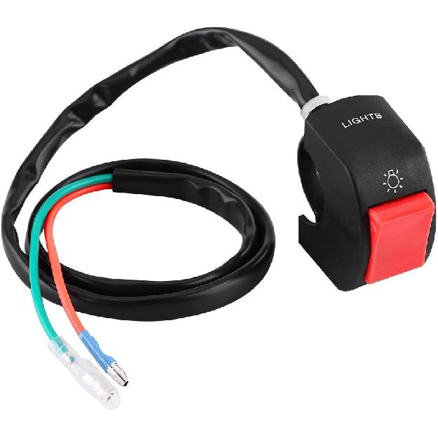 7/8inch Motorcycle Handlebar Switch Control,Universal Mount LED Headlight On/Off Switch with Button for Motorcycle Dirt Bike ATV LED Headlight Light