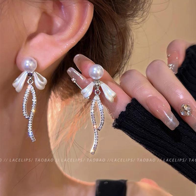 Mote øredobber, retro lette luksus øredobber i lang stil, friske og søte øredobber, high-end gave øredobber smykker gave