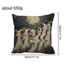 Decorative Pillow Covers 4pcs Goat Pattern Removable Soft Pillow Case For Family Friends Sofa Living Room Bedroom Holiday Decor
