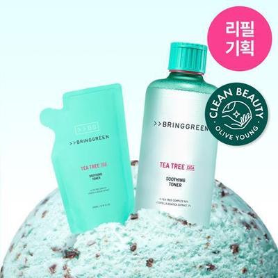 [Begrenztes Sonderangebot] Bringen Sie beruhigendes Gesichtswasser mit grünem Teebaumöl Cica 500 ml + 200 Nachfüllpackungen (Baskin-Zusammenarbeit)