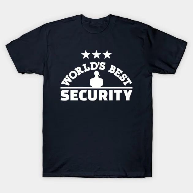 Worlds Best Security T Shirt New 100 Cotton Short Sleeve ONeck Casual Tshirts Loose Top Size S3XL