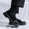 British Small Leather Shoes Men'S Platform Korean Version Fringed One-Pedal Formal Wear Casual Height Increase Hair Stylist Men'S Shoes 3063-R