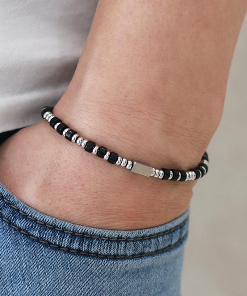 Blancier Serenity Bm255B1036 Black Onyx Gemstone Men'S Bracelet
