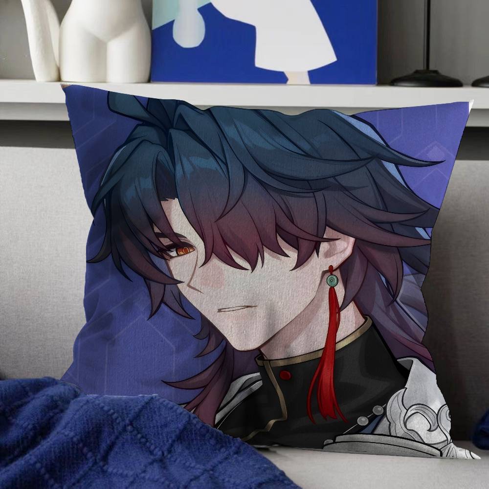 Honkai Star Rail Character Blade Cushion Cover Polyester Sofa Cushions Decorative Throw Pillows Home Decoration Pillowcover