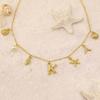 Surfer Girl Necklace Beach Jewelry Initial Necklace for Girlfriend Seashell Letter Choker Women Gift Starfish Pearl Accesorios