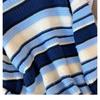 Pullover Sweater Women 2023 Autumn Loose Round Neck Design Sense Stripe Flesh Covering Knitted Sweater Pullover Female Tops