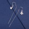 S925 Sterling Silver Swan Tassel Earrings - 2026 Korean Style: Long, Versatile, Fashionable for Women