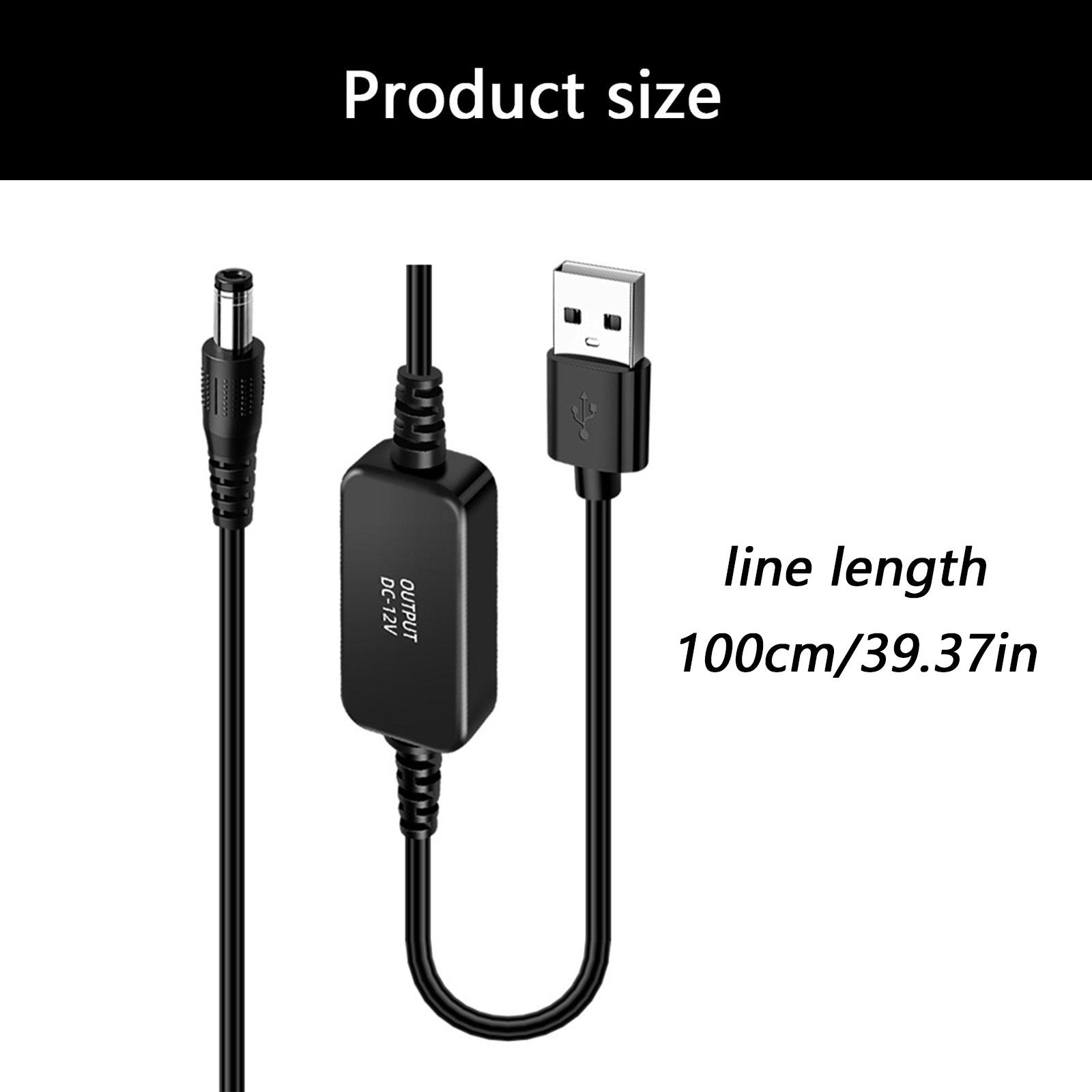 

Портативный повышающий кабель USB на DC 5,5 мм, 5 В в 12 В, для путешествий, наружного использования, сетевого оборудования, непрерывной работы 1