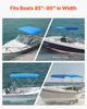 3 Bow Boat Bimini Tops 72"Lx(85"-90")W x 46"H Awning Canopy Pacific Blue