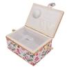 Sewing Basket Double Layer Design Large Capacity Comfortable Handle Sundries Storage Box for Home