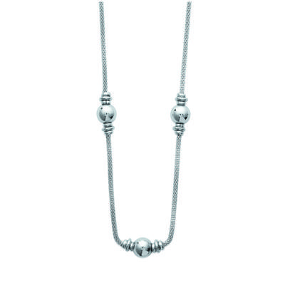[K9369] - Silver 'Choreography' Steel Chain - 50 Cm 9 Mm