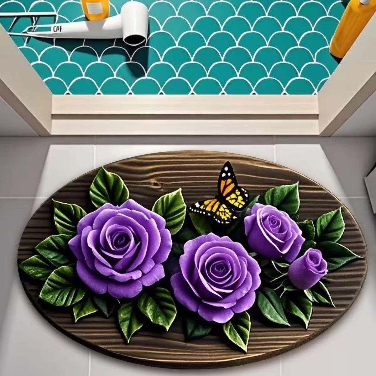 

Придверный коврик Коврик для ванной Дверь Дверной проем ванной Противоскользящий коврик Подкладка для ног 40 * 60Cm