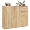 Vidaxl Szafka, Dąb Sonoma, 91X29,5X75 Cm, Materiał Drewnopochodny
