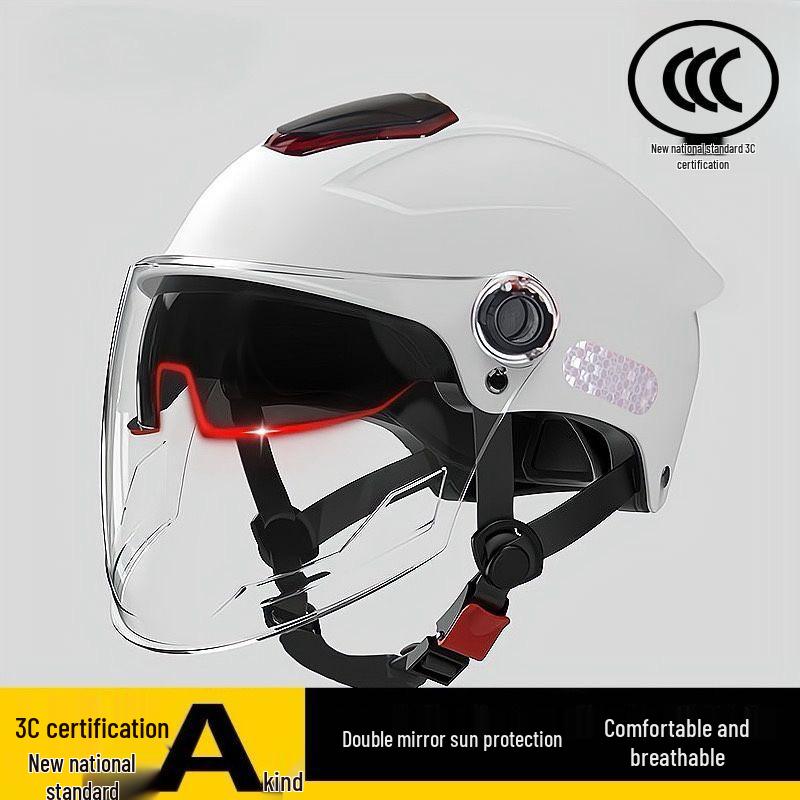 2025 Dual-Lens Unisex Motorcycle Helmet with Summer Sunscreen & All-Season Safety