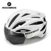 ROCKBROS Fahrradhelm 58-62cm Verstellbar Magnetische Brille Integrierter Fahrrad-Sicherheitshelm Herren Fahrradhelm Radsport Kopfbedeckung