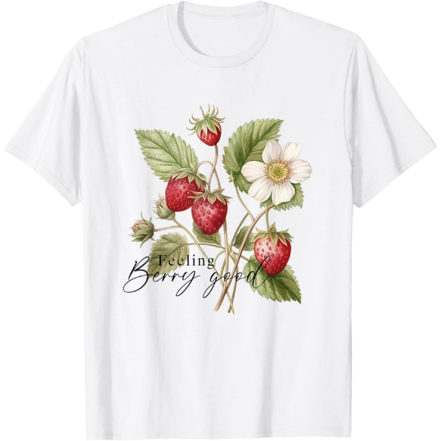 Летний цветок Клубника Любитель природы Цветочный Полевой цветок Футболка S