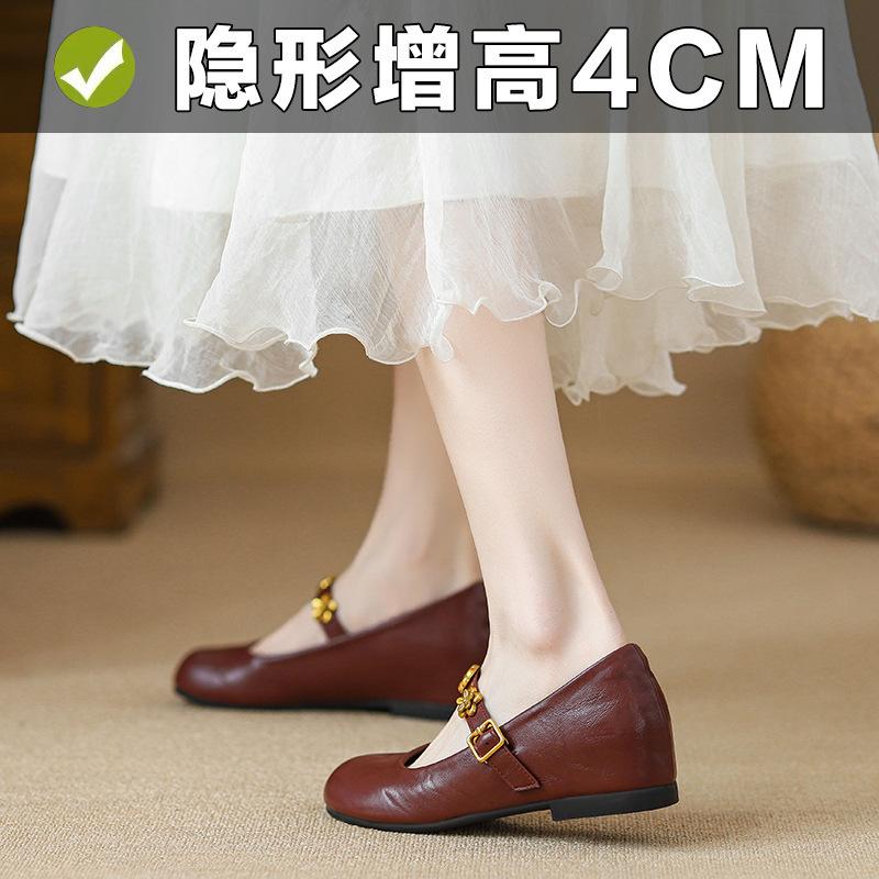 

Женские туфли-лодочки на скрытой платформе, новые красные, для ношения с юбкой, туфли Мэри Джейн, женские туфли с мелким вырезом 39 красный