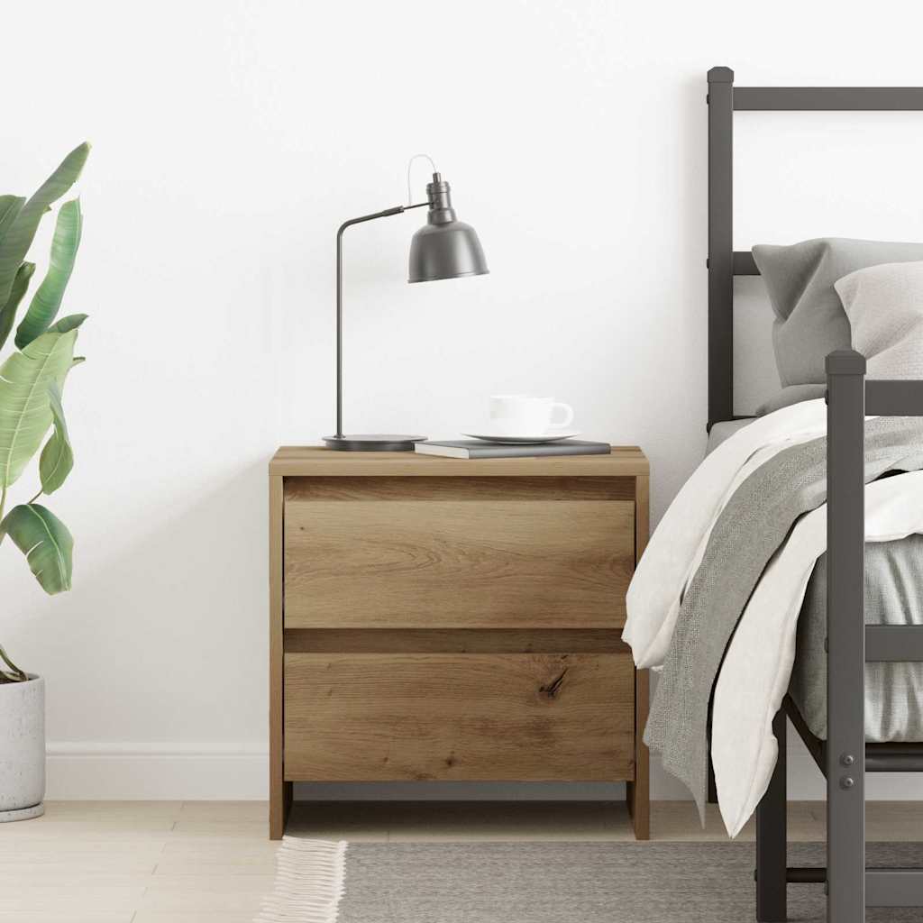 Nightstand Artisan Oak 45 X 34 X 44.5 Cm Engineered Wood