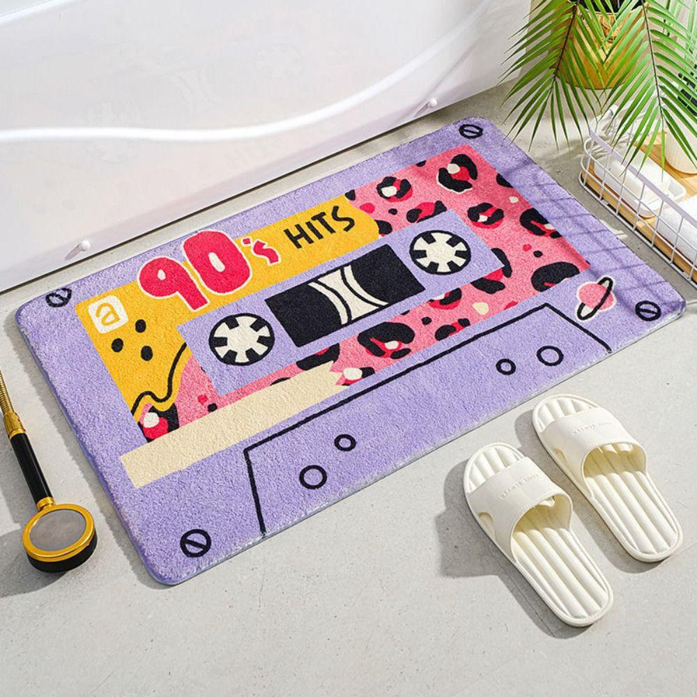 Absorbent Floor Carpet Non-Slip Floor Rugs Plush Imitation Cashmere Floor Mat  Bathroom