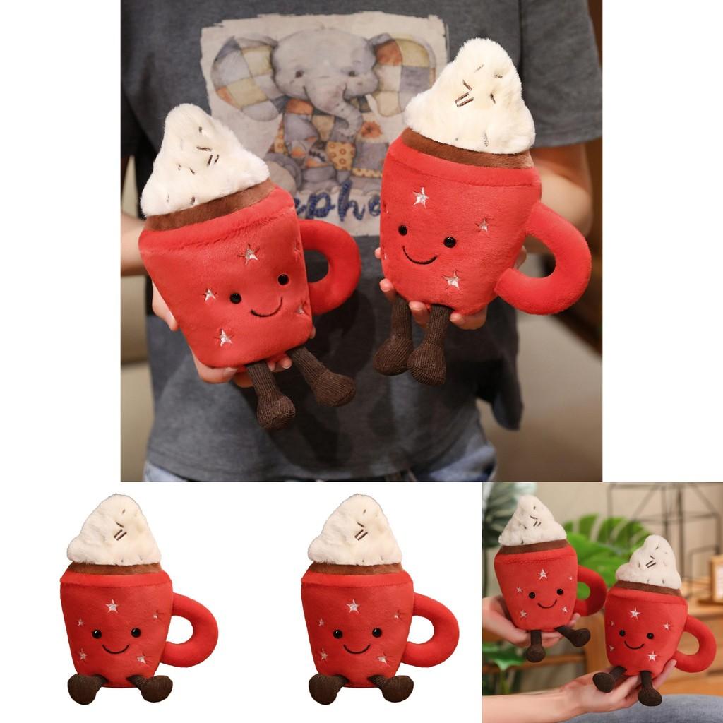 Peluche a forma di coppetta da gelato in tessuto a pelo corto per regalo per bambini e decorazione per la stanza dei bambini