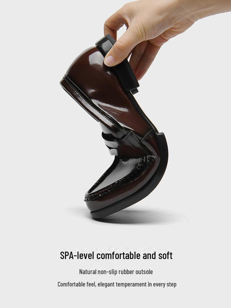 2024 Men's Fashion Shiny Leather Loafers - British Style Moccasins for Business and Casual Wear