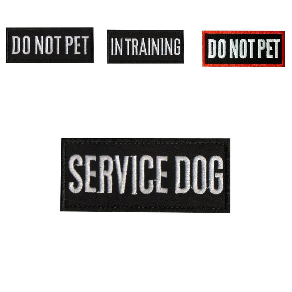 Decorative Pet Patch Do Not Pet Therapy Dog Training Service Black And White English 9*4cm