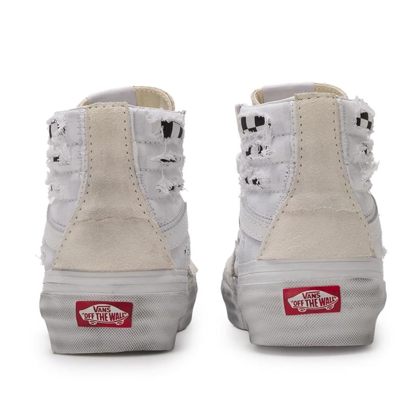 Vans Sk8 Hi Comfortable High-Top Canvas Shoes Unisex Sneakers Off-White VN0005UKTWB