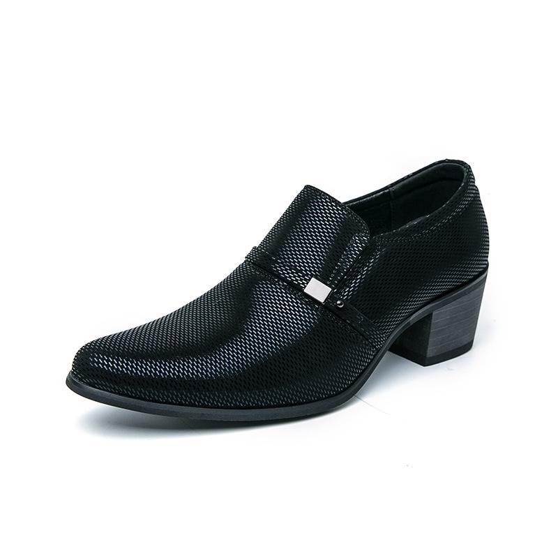 Men s Large Size Pointed Toe British Style Height Increasing Casual & Formal Leather Shoes 39