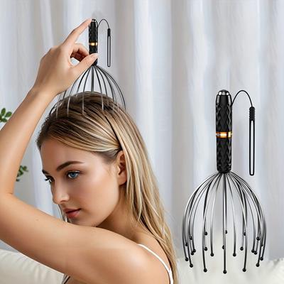 16-Claw Metal Head Massager 360° Roller Dual-End Massage Simulating Human Hand Kneading Deep Relaxation Pressure
