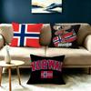Land of Vikings Norway Flag Pillow Case Square DoubleSided Sofa Cushion Cover Bedroom Bedside Pillow