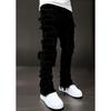 Men's 2025 Retro High Street Loose Straight-Leg Patch Applique Jeans