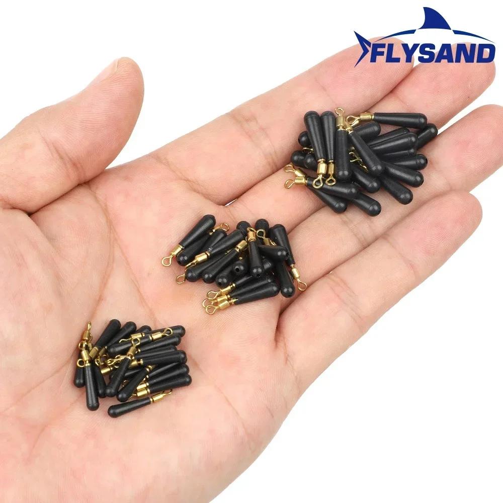 50pcs Drift Fishing Float Seats Copper Head Rubber Bobber Holder for LED Floats Anti-Tangle Rotating Buoy Seat