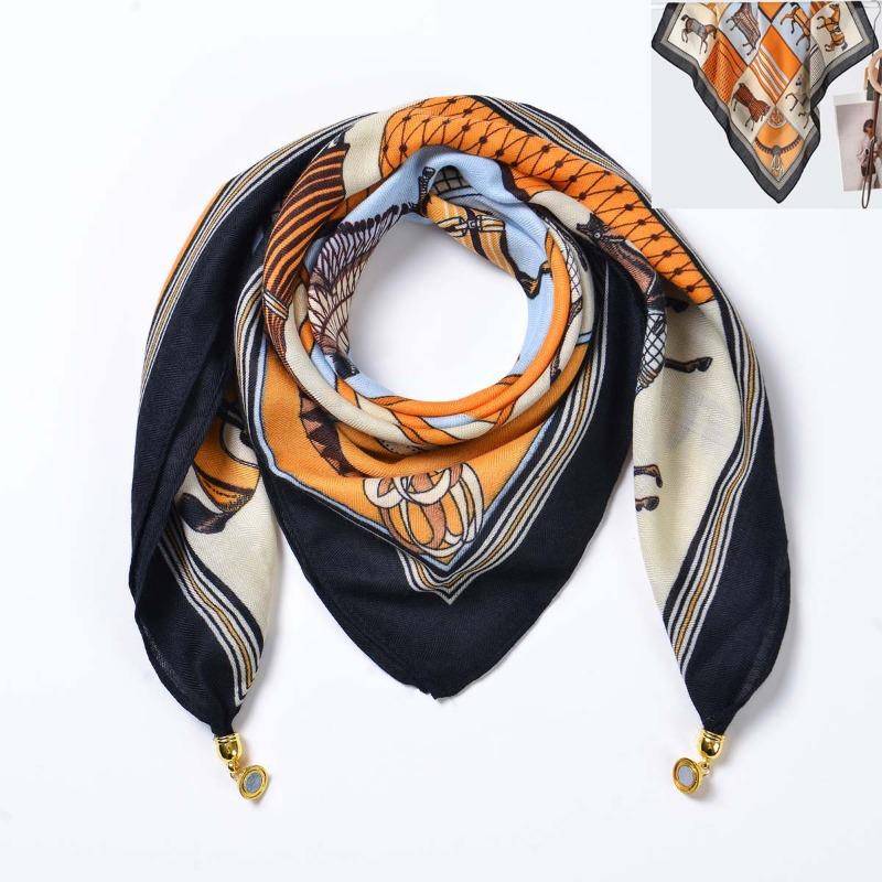 Idyllic small fresh women's imitation silk square scarf silk scarf temperament versatile scarf shawl heat