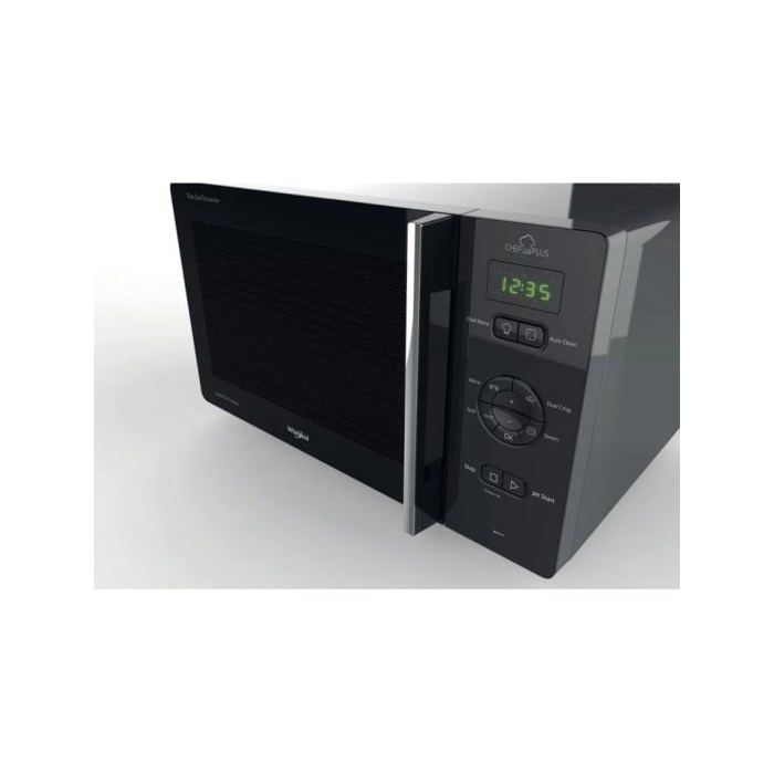 Four micro-ondes combiné Whirlpool Chefplus dessus - 25L - 800W - Fonction vapeur - Noir