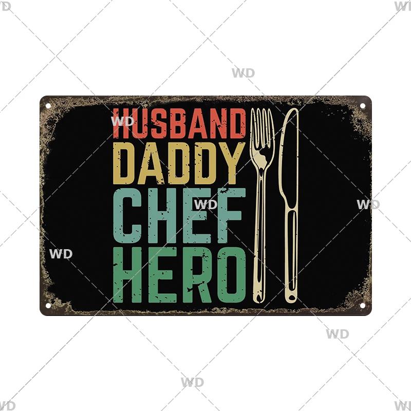 Retro Plåtskylt Köksregler Mat Järnmålning Väggkonst Metall Vintage Plakett Metallaffischer för Hus Hem Matsal Dekor